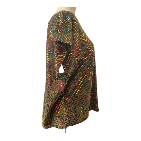 Vintage disco sparkly top. Fits like a M/L - Picture 6 of 16